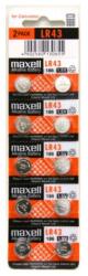 Maxell Maxell: Alkáli gombelem LR43 1.5V 10db-os bliszteses csomagolásban (131418) - innotechshop