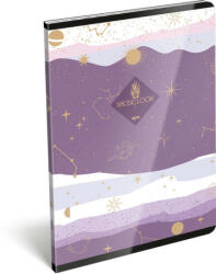 Lizzy Card XRCise Look tűzött füzet A/5, 60 lap kockás, Nine, lila (LIZ-21899318) - officetrade