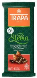 Trapa Stevia étcsokoládé 50% kakaótartalommal, 75g - balancefood