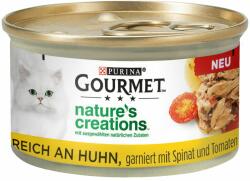 Gourmet Gourmet Nature's Creations 12 x 85 g - Curcan cu spanac & păstârnac