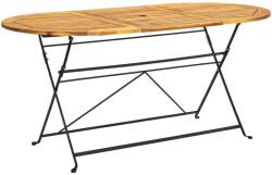 vidaXL Masă de grădină, 160x85x74 cm, lemn masiv de acacia, oval (313162)