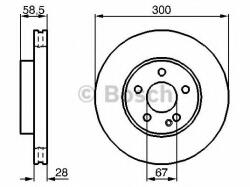 Bosch Disc frana MERCEDES V-CLASS (W447) (2014 - 2016) BOSCH 0 986 479 C50
