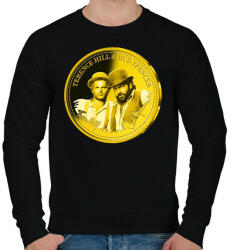 printfashion Bud Spencer és Terence Hill aranyérme - Férfi pulóver - Fekete (5069181)