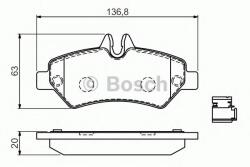 Bosch Set placute frana, frana disc VW CRAFTER 30-50 platou / sasiu (2F) (2006 - 2016) BOSCH 0 986 494 601