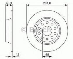 Bosch Disc frana VW JETTA III (1K2) (2005 - 2010) BOSCH 0 986 479 B93
