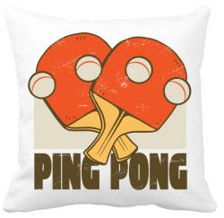 printfashion Ping Pong - Párnahuzat, Díszpárnahuzat - Fehér (5070927)