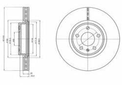 DELPHI Disc frana AUDI Q5 (8R) (2008 - 2016) DELPHI BG4346C