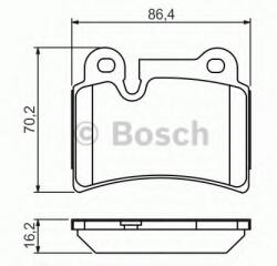 Bosch Set placute frana, frana disc VW TOUAREG (7LA, 7L6, 7L7) (2002 - 2010) BOSCH 0 986 494 210