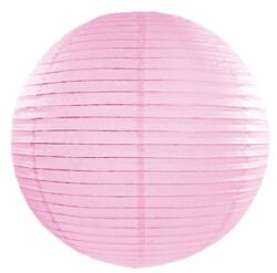 PartyDeco Lampion roz rotund din hârtie 20 cm