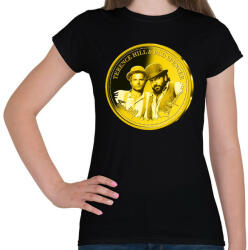 printfashion Bud Spencer és Terence Hill aranyérme - Női póló - Fekete (5069203)