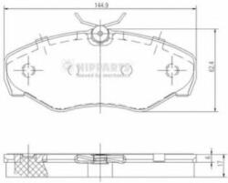 NIPPARTS Set placute frana, frana disc NISSAN INTERSTAR caroserie (X70) (2002 - 2016) NIPPARTS J3601080