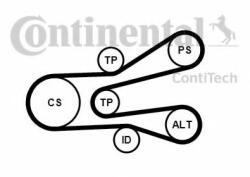 CONTITECH Set curea transmisie cu caneluri CITROEN XSARA Cupe (N0) (1998 - 2005) CONTITECH 6PK1440K1