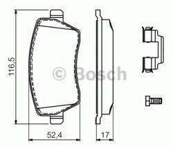 Bosch Set placute frana, frana disc RENAULT CLIO III (BR0/1, CR0/1) (2005 - 2012) BOSCH 0 986 494 592