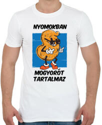 printfashion Mogyoró - Férfi póló - Fehér (5073182)