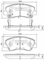 NIPPARTS Set placute frana, frana disc KIA CEED SW (JD) (2012 - 2016) NIPPARTS N3600550