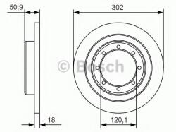 Bosch Disc frana RENAULT MASTER III platou / sasiu (EV, HV, UV) (2010 - 2016) BOSCH 0 986 479 A93