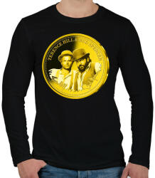 printfashion Bud Spencer és Terence Hill aranyérme - Férfi hosszú ujjú póló - Fekete (5069174)
