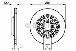 Bosch Disc frana VW PHAETON (3D) (2002 - 2016) BOSCH 0 986 479 062