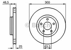 Bosch Disc frana FORD C-MAX II (DXA) (2010 - 2016) BOSCH 0 986 479 C52
