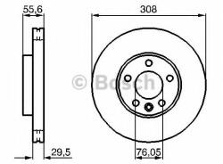 Bosch Disc frana VW TRANSPORTER V caroserie (7HA, 7HH, 7EA, 7EH) (2003 - 2016) BOSCH 0 986 479 B88