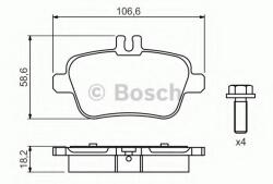 Bosch Set placute frana, frana disc MERCEDES GLA-CLASS (X156) (2013 - 2016) BOSCH 0 986 494 664