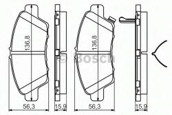 Bosch Set placute frana, frana disc HONDA INSIGHT (ZE) (2009 - 2016) BOSCH 0 986 494 562