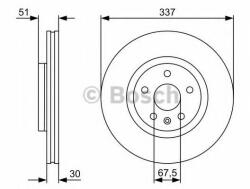 Bosch Disc frana SAAB 9-5 (YS3G) (2010 - 2012) BOSCH 0 986 479 545
