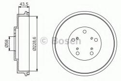 Bosch Tambur frana SUBARU IMPREZA Limuzina (GD) (1999 - 2016) BOSCH 0 986 477 231