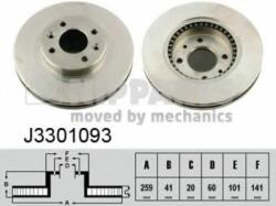 NIPPARTS Disc frana RENAULT MEGANE I Break (KA0/1) (1999 - 2003) NIPPARTS J3301093