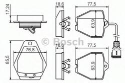 Bosch Set placute frana, frana disc AUDI A8 (4D2, 4D8) (1994 - 2002) BOSCH 0 986 494 436