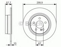 Bosch Disc frana MERCEDES C-CLASS T-Model (S204) (2007 - 2014) BOSCH 0 986 479 S92
