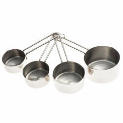 Kinghoff Комплект мерителни купички Kinghoff KH 4025, 4 броя, 60/80/125/250 мл, Инокс (KH 4025)