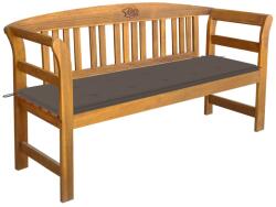 vidaXL Bancă de grădină cu pernă, 157 cm, lemn masiv de acacia (3064274)