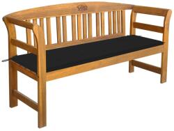 vidaXL Bancă de grădină cu pernă, 157 cm, lemn masiv de acacia (3064273)