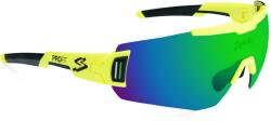 SPIUK - ochelari soare sport Profit, 2 lentile de schimb transparent si verde oglinda - rama galben fluo (GPROAMEV) - trisport