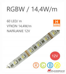  LED szalag LC-5050-60LED 14, 4W / 12V / RGBW