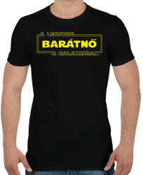 printfashion A legjobb barátnő a galaxisban - Férfi póló - Fekete (1000318)