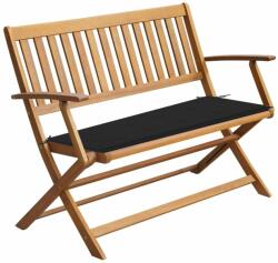 vidaXL Bancă de grădină cu pernă, 120 cm, lemn masiv de acacia (3064246)