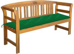 vidaXL Bancă de grădină cu pernă, 157 cm, lemn masiv acacia (3064286)