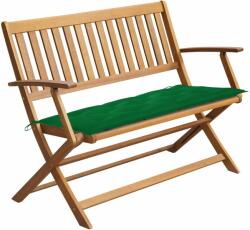 vidaXL Bancă de grădină cu pernă, 120 cm, lemn masiv de acacia (3064259)