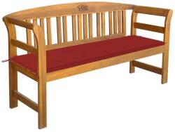 vidaXL Bancă de grădină cu pernă, 157 cm, lemn masiv de acacia (3064272)