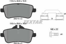 TEXTAR set placute frana, frana disc TEXTAR Q+ 2521509 (2521509)