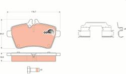 QWP set placute frana, frana disc QWP WBP733 (WBP733)