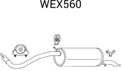 QWP Toba esapament finala QWP WEX560 (WEX560)