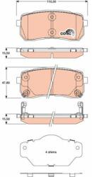 QWP set placute frana, frana disc QWP WBP972 (WBP972)