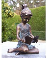Thermobrass Statuie de bronz moderna Reading girl 18x10x10 cm