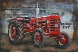 Thermobrass Tablou metal 3D Red Tractor 120x80 cm Rosu