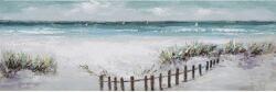 Thermobrass Tablou pictat manual Sea and dunes 50 x 150 cm Portocaliu