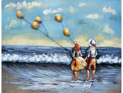 Thermobrass Tablou metal 3D Kids in the sea 80x60 cm Albastru