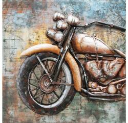 Thermobrass Tablou metal 3D Motorcycle 100x100 cm Gri taupe